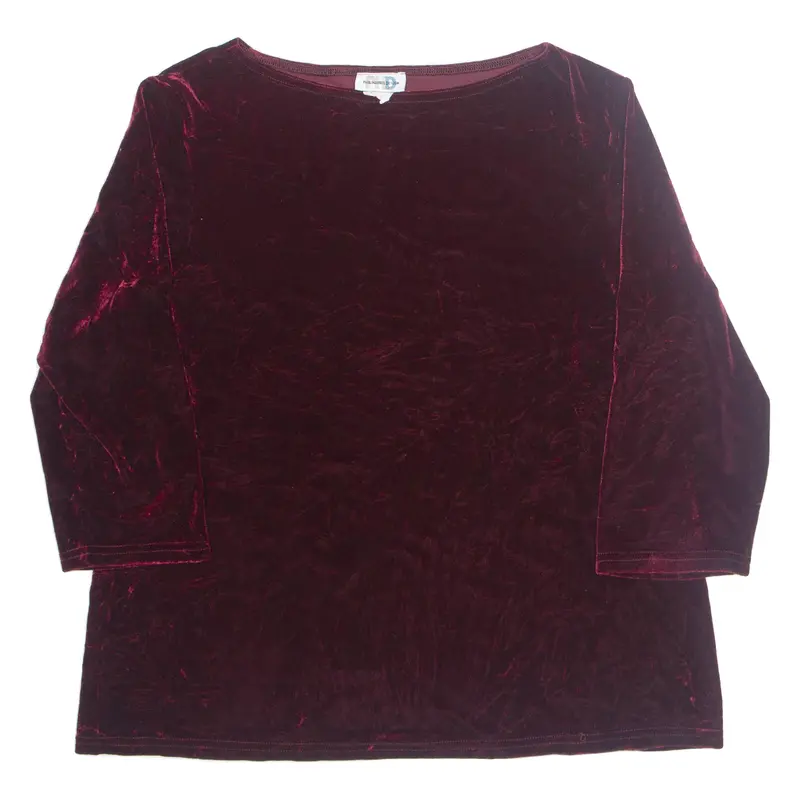 Womens Top Maroon 3/4 Sleeve Xl 1