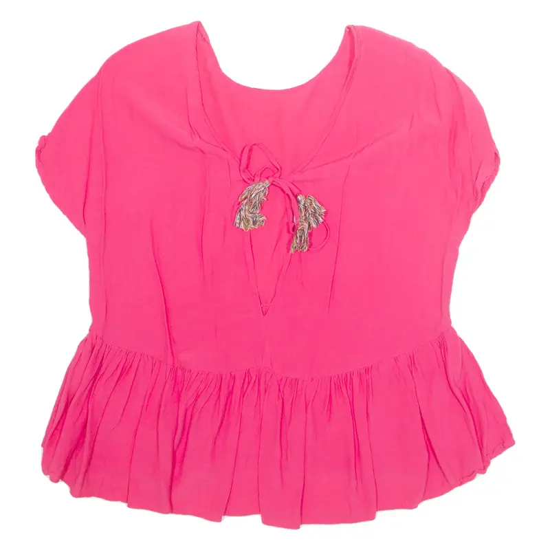 Womens Top Pink V-Neck Xl 1