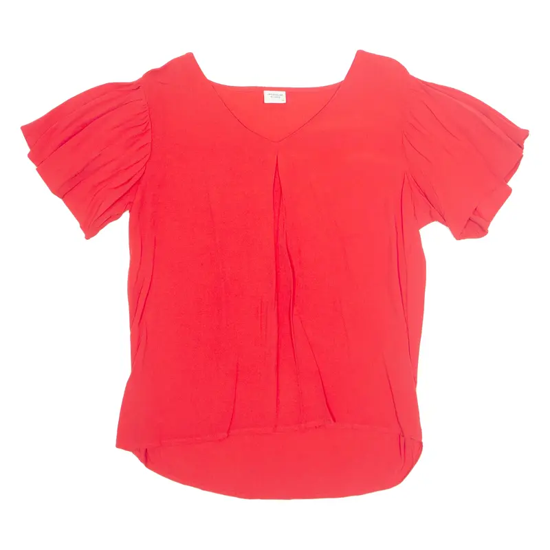 Womens Top Red V-Neck L 1