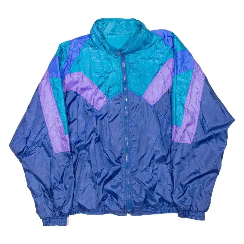 Womens Track Jacket Blue Colourblock L 1