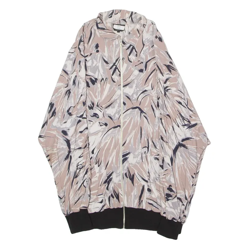 Womens Track Jacket Pink 90S Crazy Pattern Uk 16 1