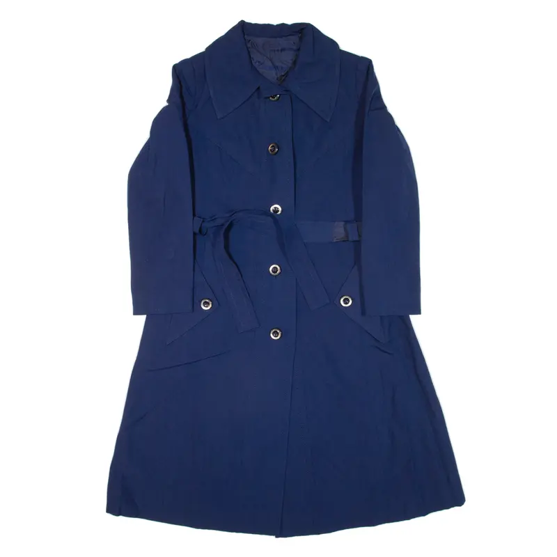Womens Trench Coat Blue S 1