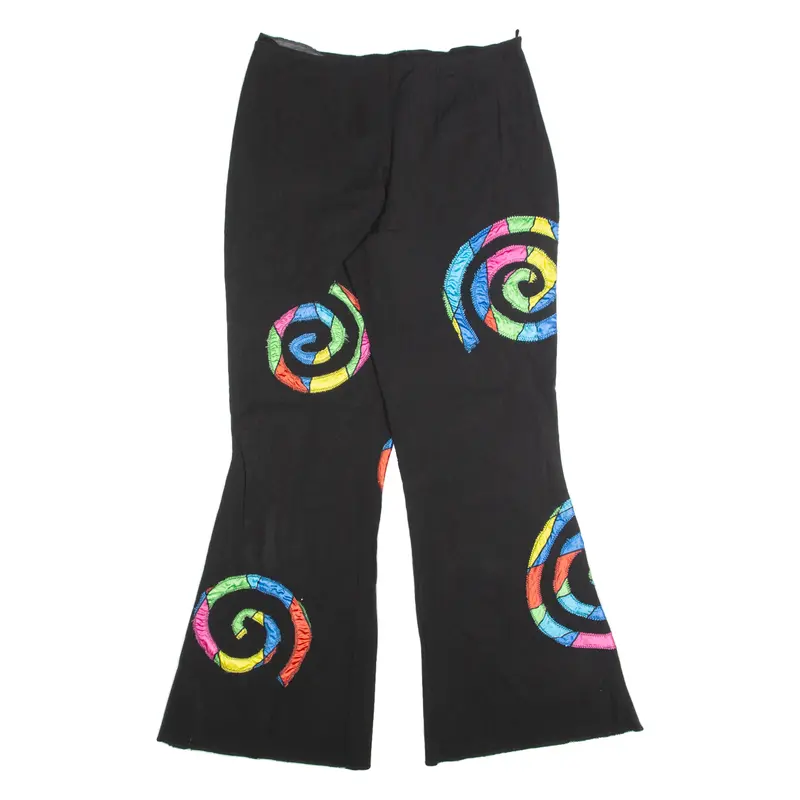 Womens Trousers Black Regular Flared W28 L28 1