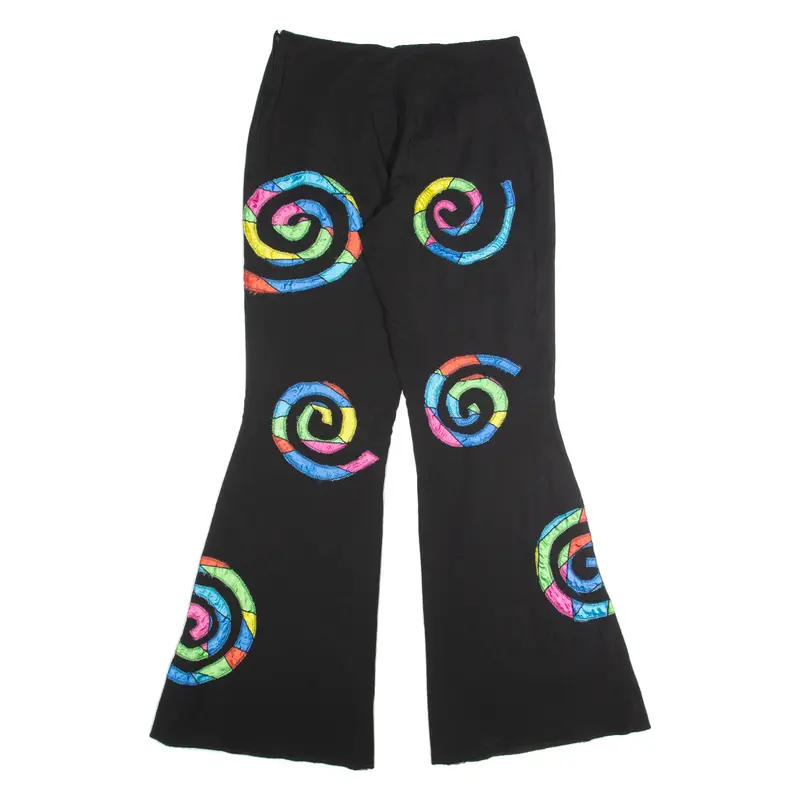Womens Trousers Black Regular Flared W28 L32 1