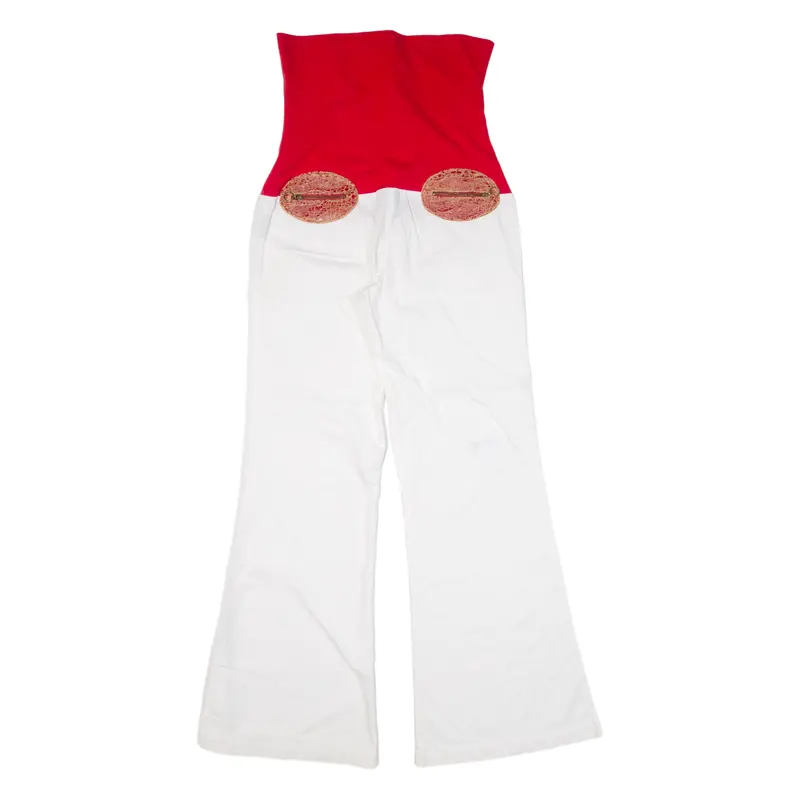 Womens Trousers White Relaxed Flared W32 L31 1