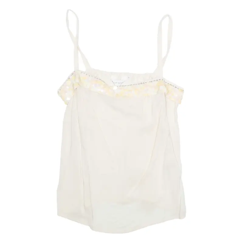 Womens Vest Beige Sleeveless M 1