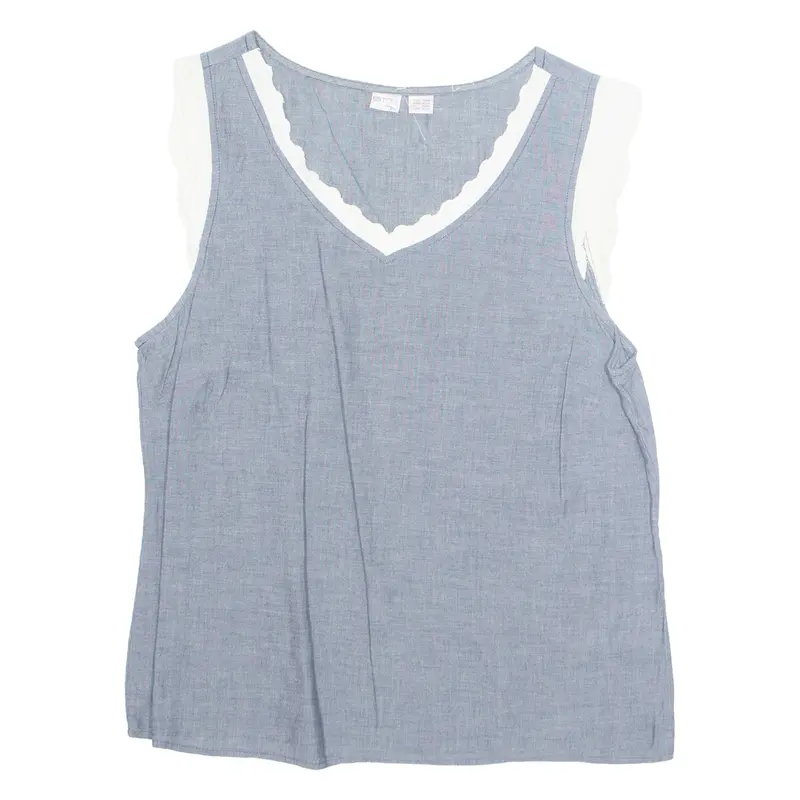 Womens Vest Grey V-Neck M 1
