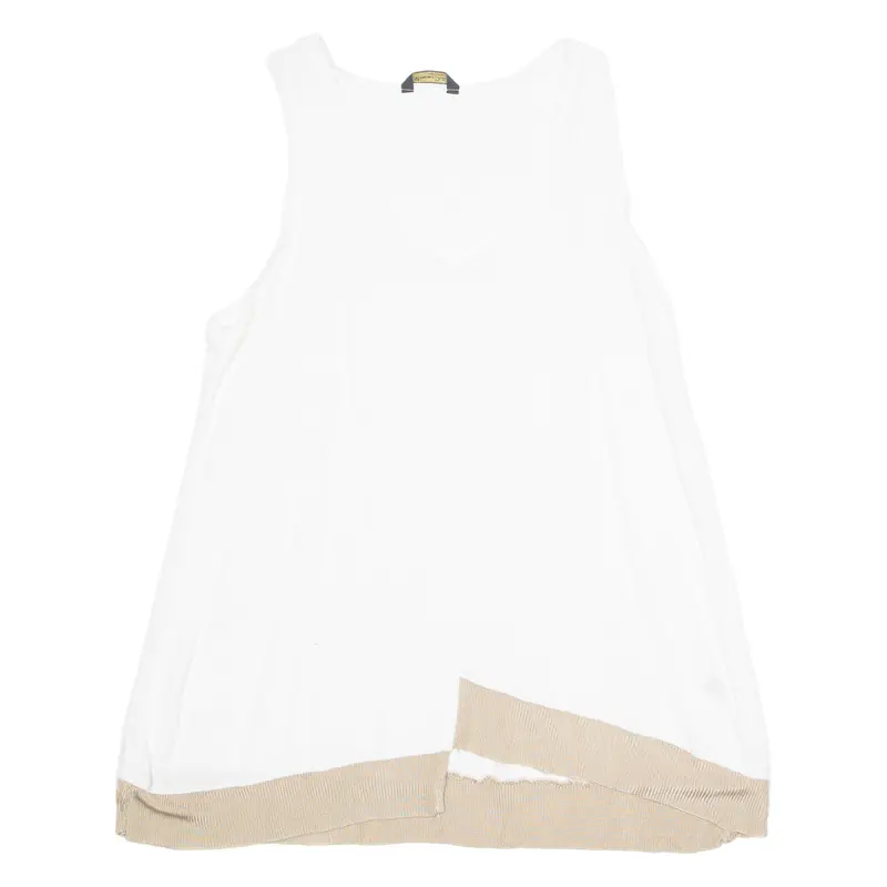 Womens Vest White Sleeveless 2Xl 1