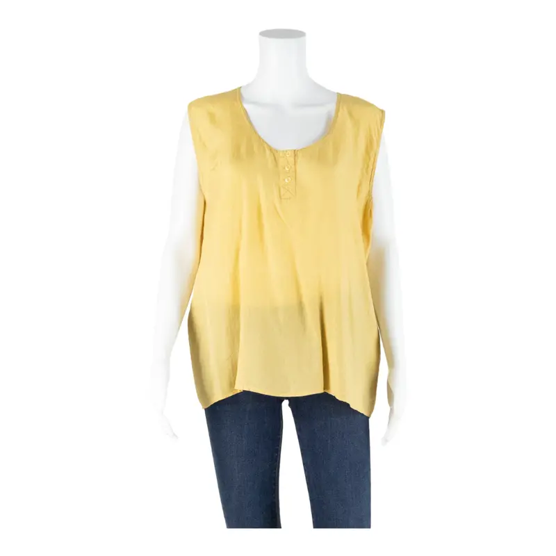 Womens Vest Yellow Sleeveless L 1