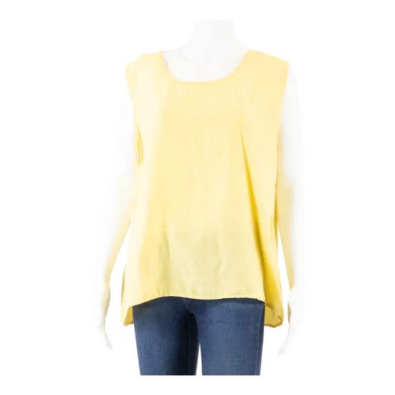Womens Vests Blouse Yellow Sleeveless S 1