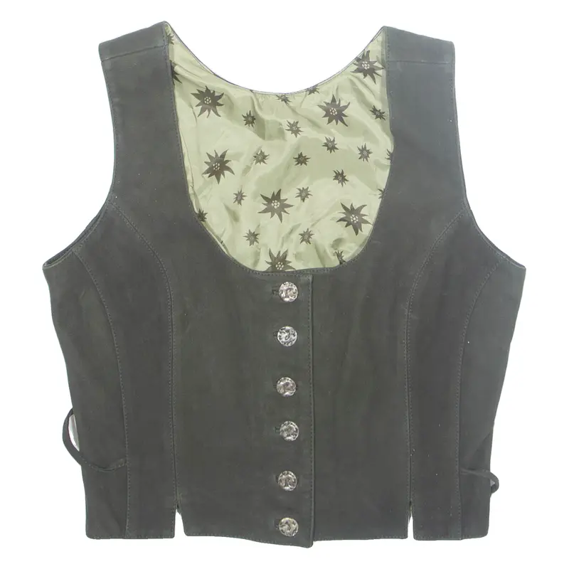 Womens Waistcoat Green M 1