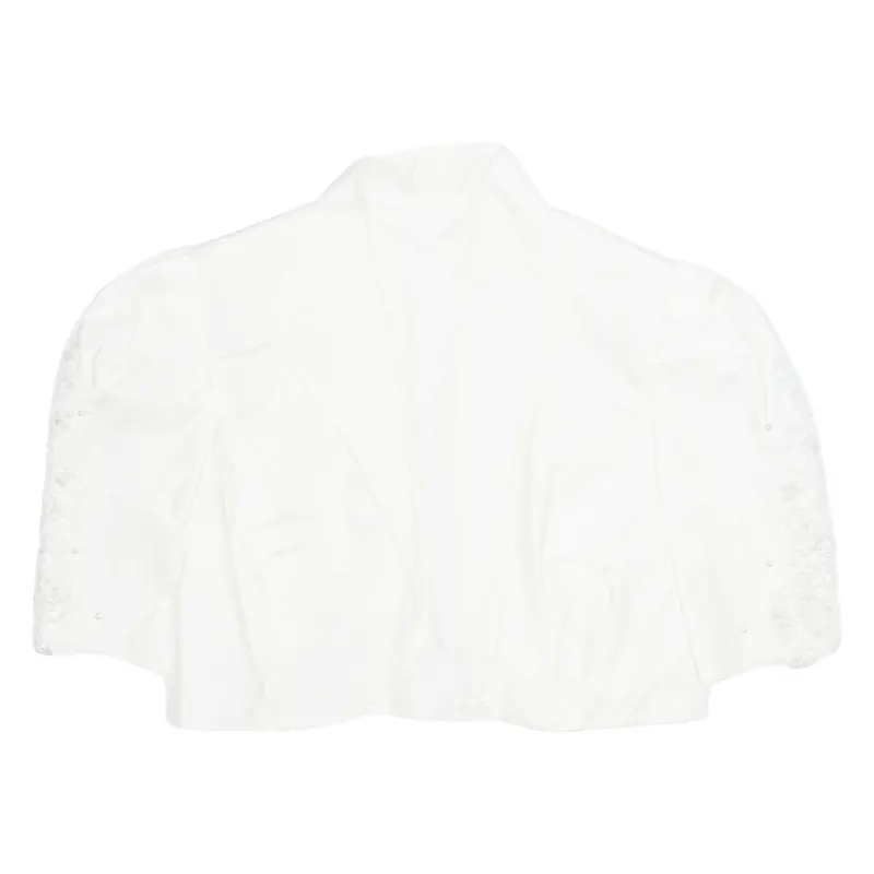 Womens Waistcoat White Collared M 1