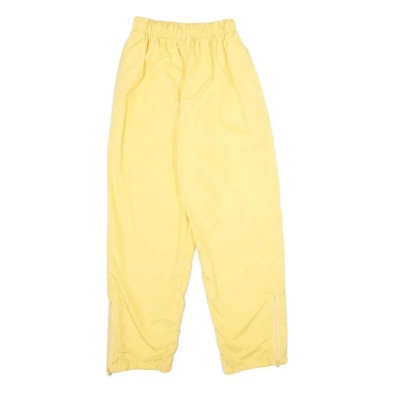 Womens Yellow Joggers Uk 10 W22 L30 Relaxed Tapered Fit Drawstring Closure 1