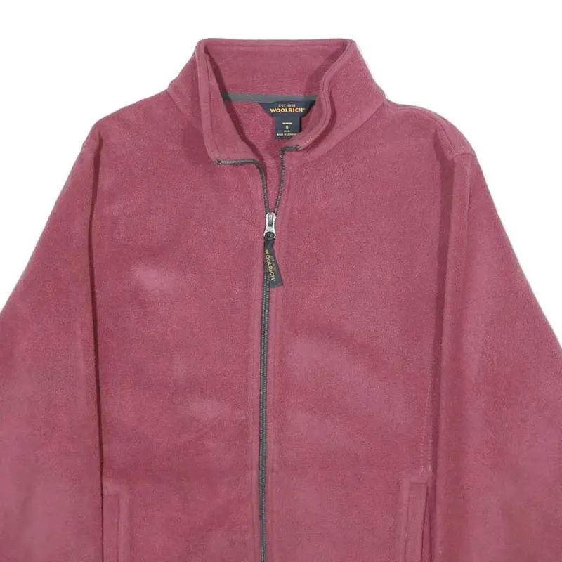 Woolrich Womens Pink Zip Jacket S Polyester Fleece Casual Lightweight 2