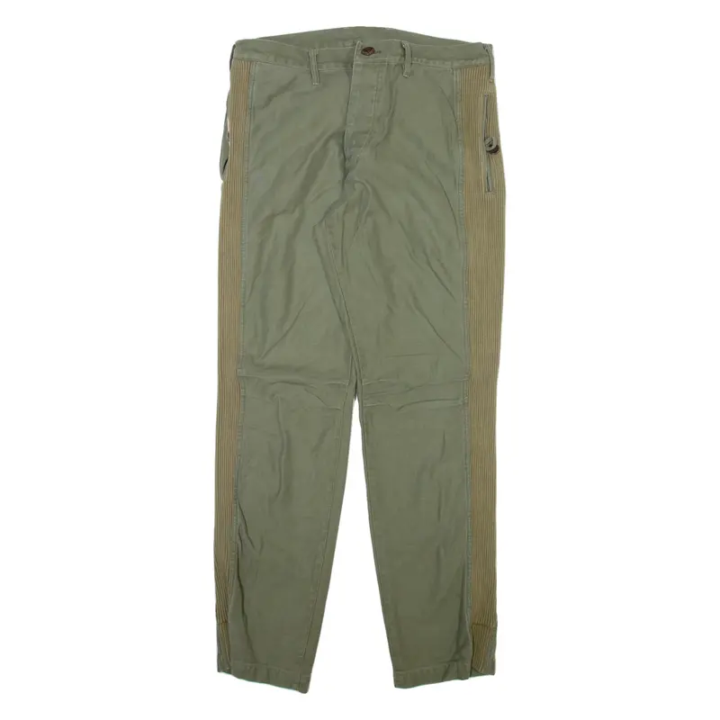 Work Not Work Mens Trousers Green Regular Tapered W32 L31 1