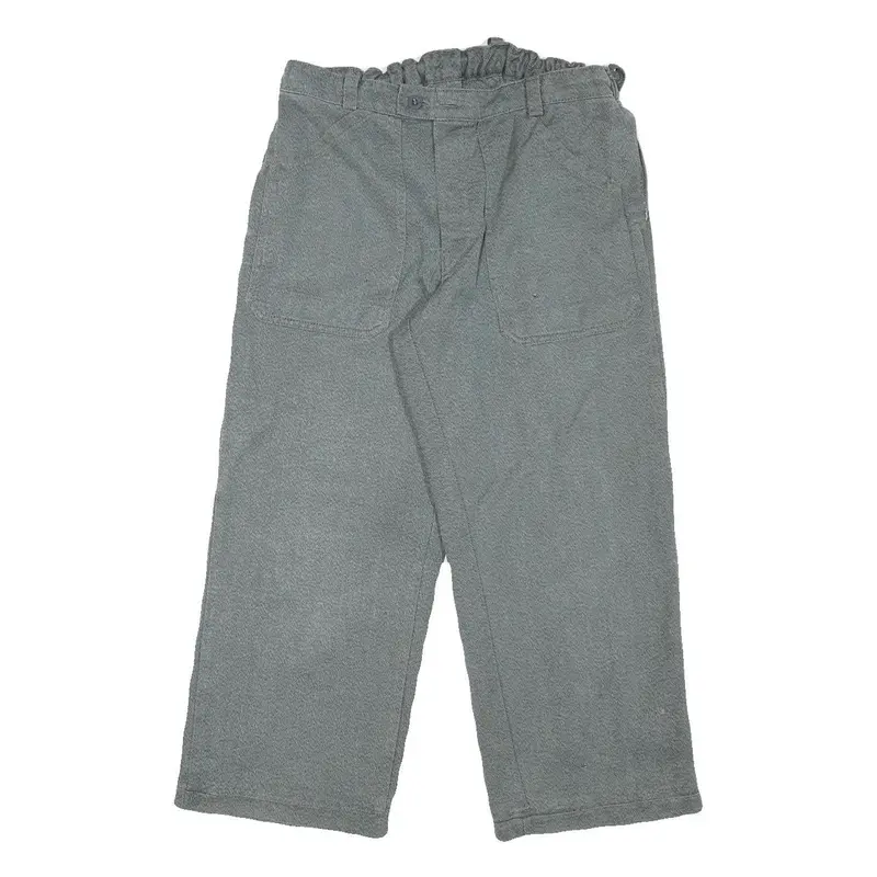 Worker Mens Cotton Blend Grey Relaxed Straight Trousers W30 L25 Workwear Comfort 1