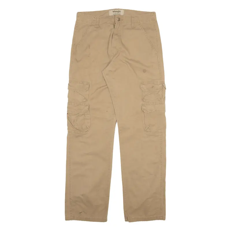 Wrangler Cargo Mens Trousers Beige Regular Straight W30 L32 1