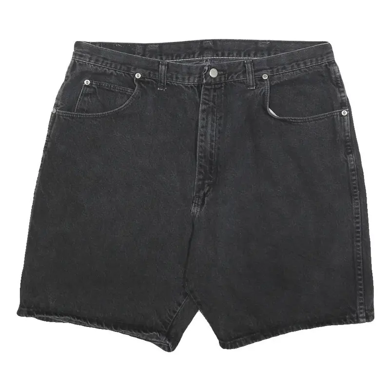 Wrangler Mens Black Denim Shorts 2Xl W40 Classic Fit Cotton Casual 1