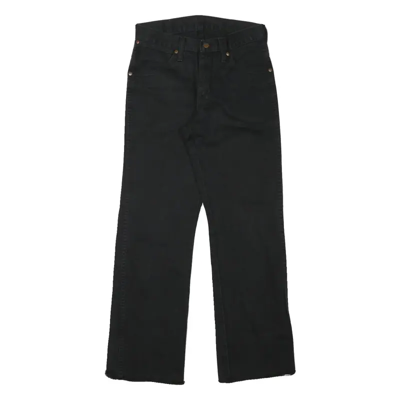 Wrangler Mens Black Regular Straight Denim Jeans W28 L29 Classic Zip Closure 1