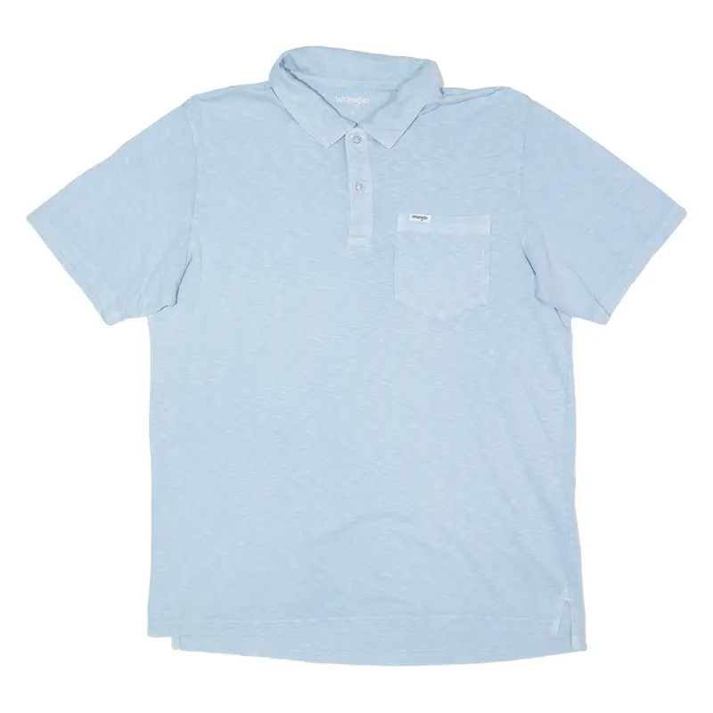 Wrangler Mens Polo Shirt Blue M 1