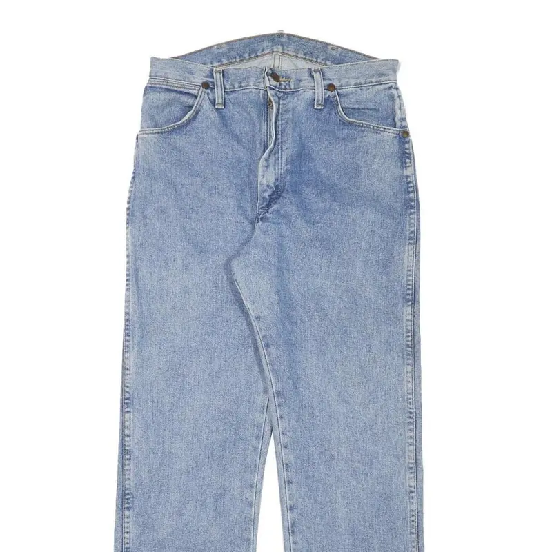 Wrangler Mens Regular Blue Denim Light Jeans W29 L29 Classic Zip Cotton Blend 2