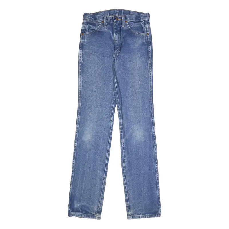 Wrangler Mens Regular Fit Blue Denim Jeans W29 L36 Classic Cotton Zip 1