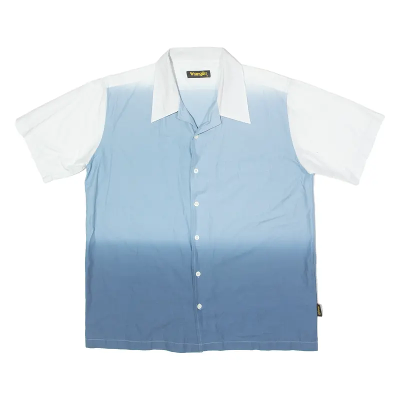 Wrangler Mens Shirt Blue Colourblock Xl 1