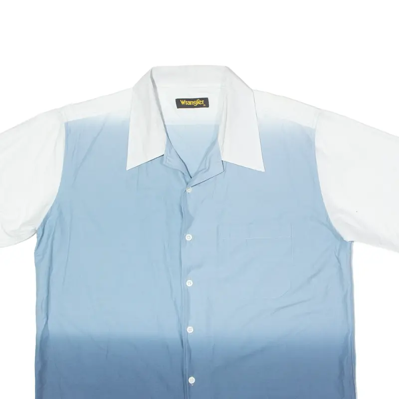 Wrangler Mens Shirt Blue Colourblock Xl 2