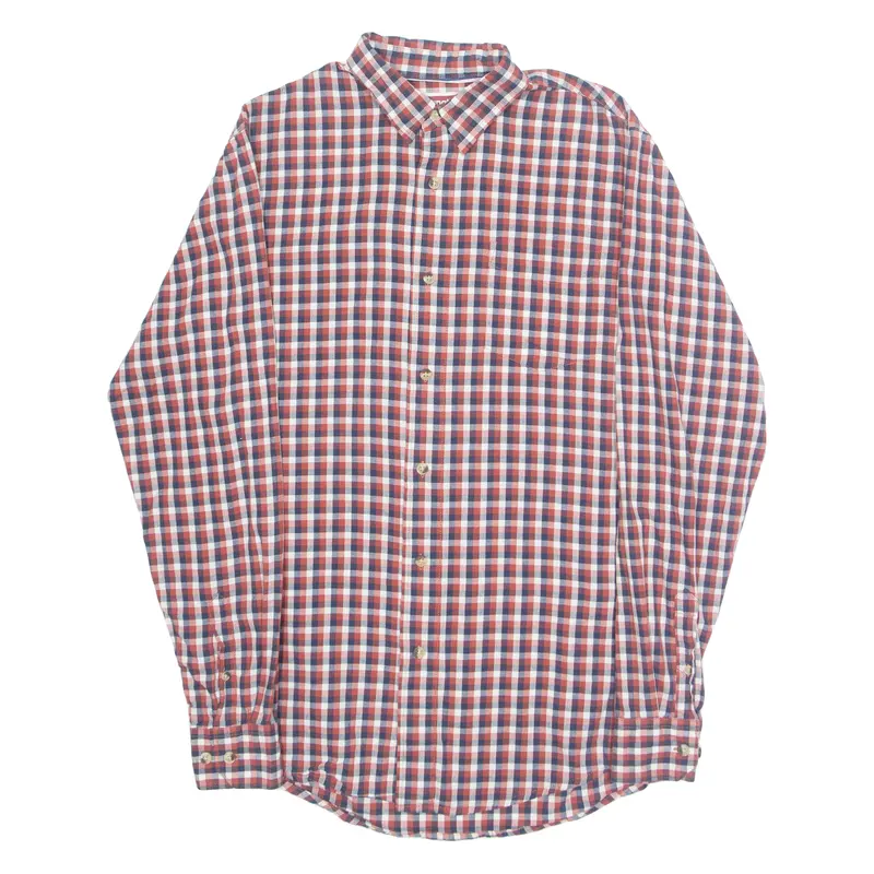 Wrangler Mens Shirt Red Check Long Sleeve S 1