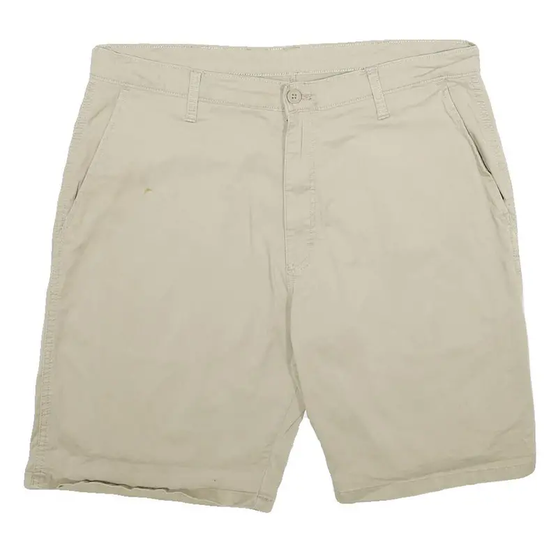 Wrangler Mens Shorts Beige Casual Plain L W36 Cotton Blend 1