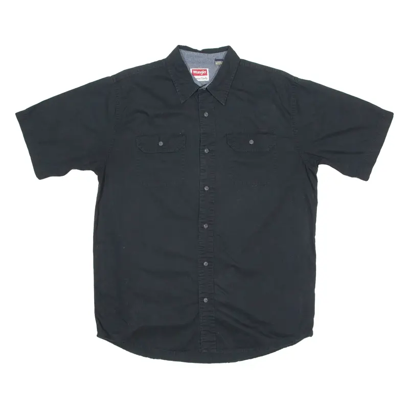 Wrangler Mens Worker Shirt Black M 1