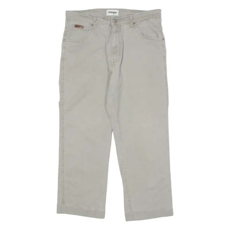 Wrangler Texas Mens Trousers Grey Slim Straight W31 L23 1