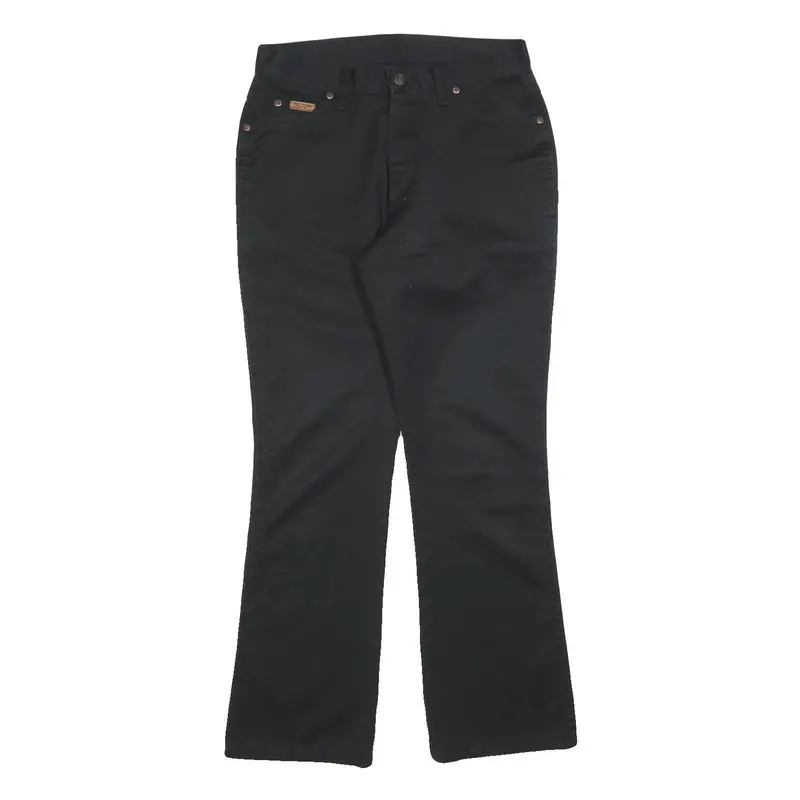 Wrangler Womens Black Cotton Blend Regular Bootcut Trousers W31 L30 Stylish 1