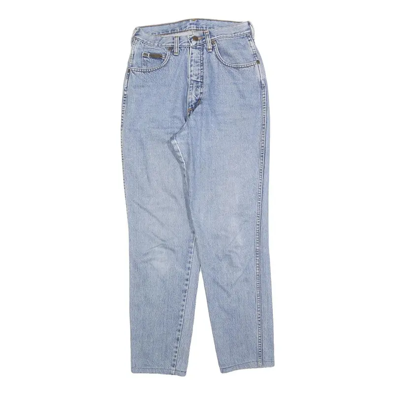 Wrangler Womens Blue Regular Straight Denim Cotton Blend Light W26 L28 Zip 1