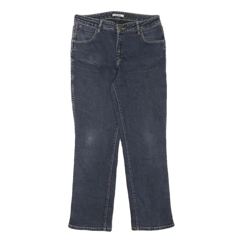 Wrangler Womens Regular Fit Blue Denim Straight Leg Jeans W29 L26 Classic Cotton 1