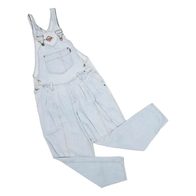 Wyler Womens Blue Denim Dungarees Relaxed Cotton M W30 L30 Casual Comfortable 1