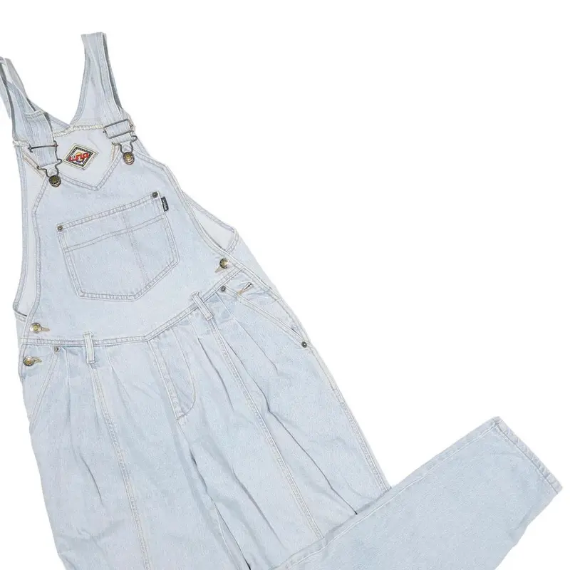 Wyler Womens Blue Denim Dungarees Relaxed Cotton M W30 L30 Casual Comfortable 2