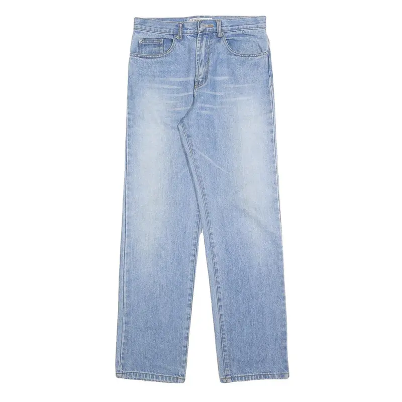 Yes Or No Mens Blue Jeans Regular Straight Denim Light W28 L30 Casual 1