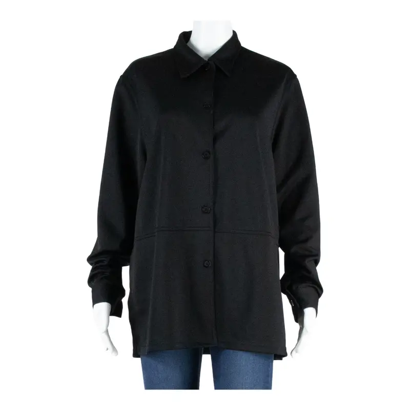 Yessica Womens Blouse Black Long Sleeve L 1