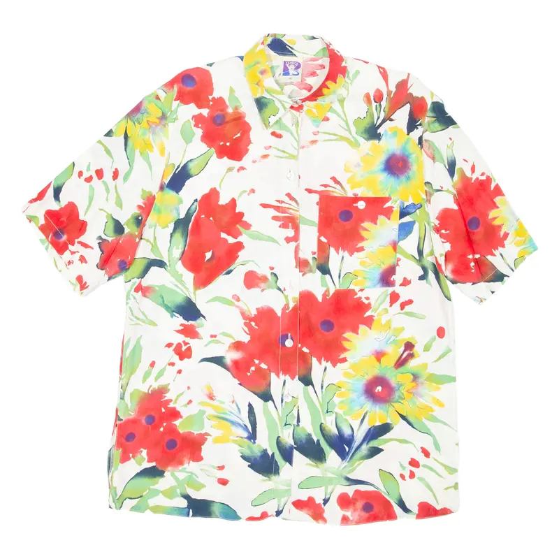 Yessica Womens Shirt Red Viscose Floral L 1