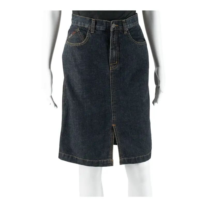 Yichun Jeans Womens Straight Skirt Blue Knee Length Denim S 1
