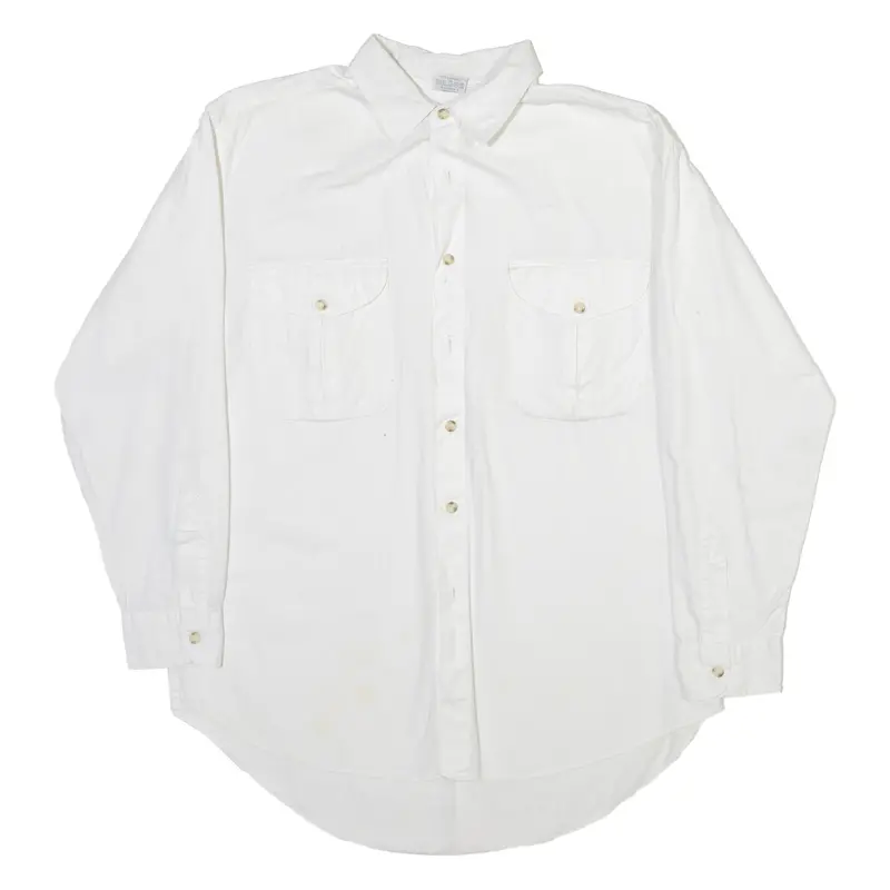 Youngs Persons Mens Plain Shirt White Long Sleeve S 1