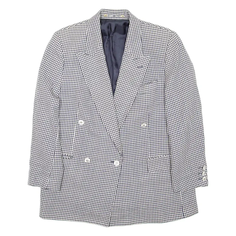 Your 6Th Sense Womens Blazer Coat Black Wool Check Uk 12 1