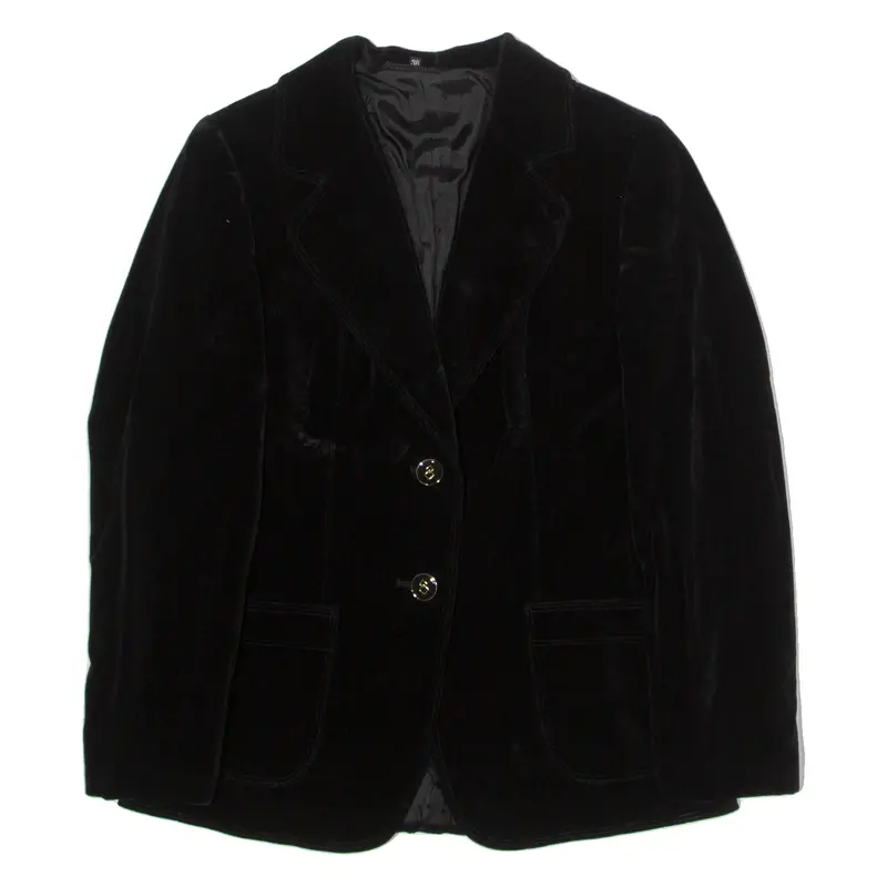 Your Sixth Sense Womens Blazer Jacket Black Velvet Uk 10 1
