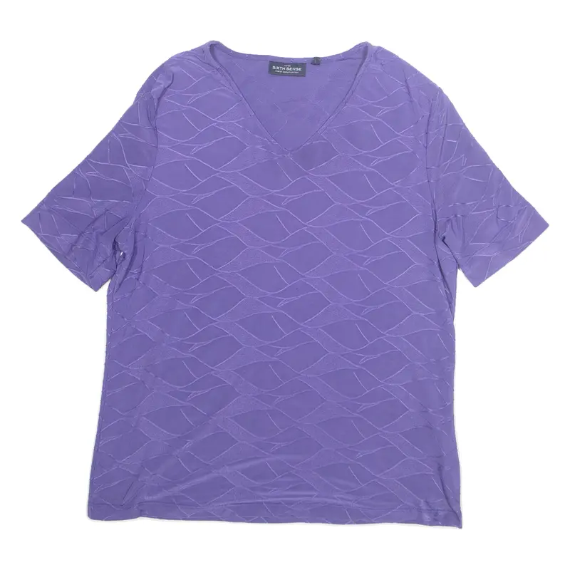 Your Sixth Sense Womens Top Purple V-Neck M 1