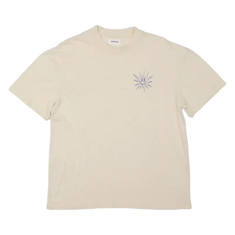 Yourturn Smiley Sun Womens T-Shirt Cream L 1