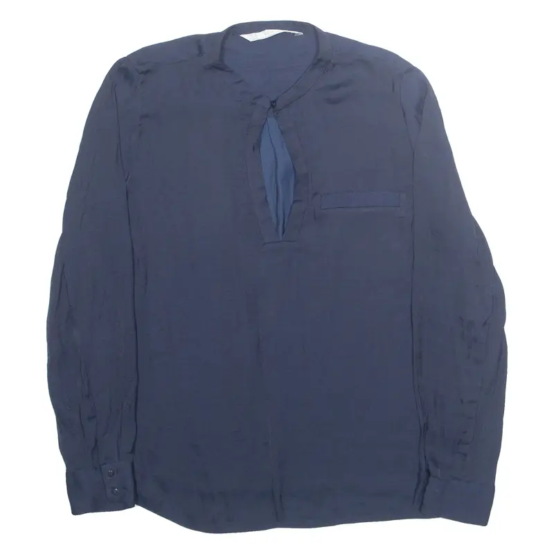 Zara Womens Blouse Blue Long Sleeve M 1