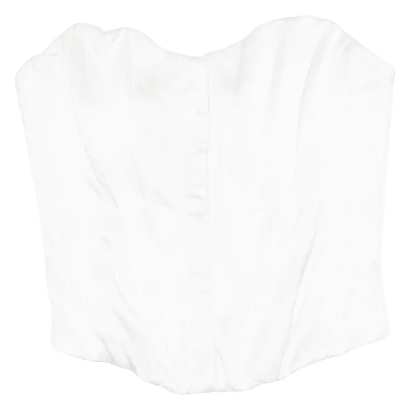 Zara Womens Corset Shirt White Sleeveless Viscose M 1