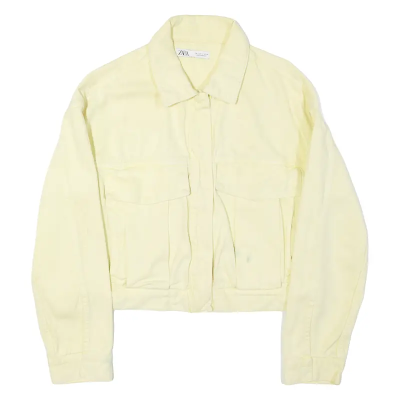 Zara Womens Denim Jacket Yellow L 1