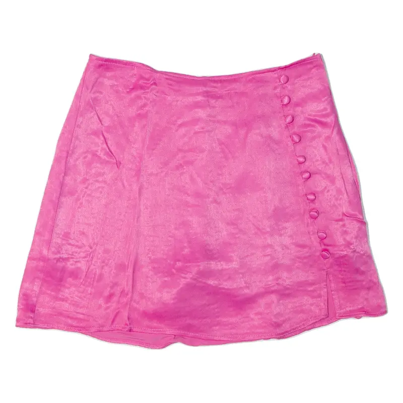 Zara Womens Skort Skirt Pink Short Viscose Xs 1